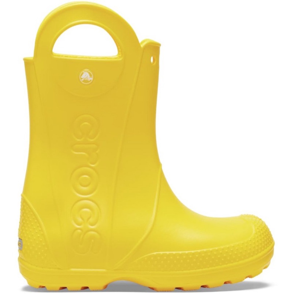 CROCS Kids Bright Yellow Rain Boots